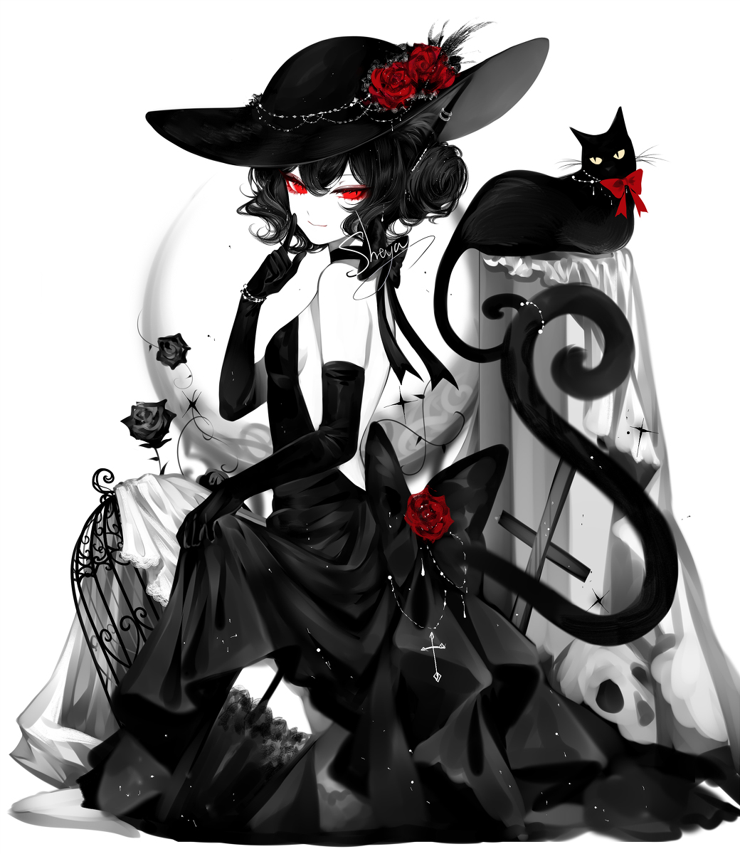 This is a pixiv picture whose title is 🐱.