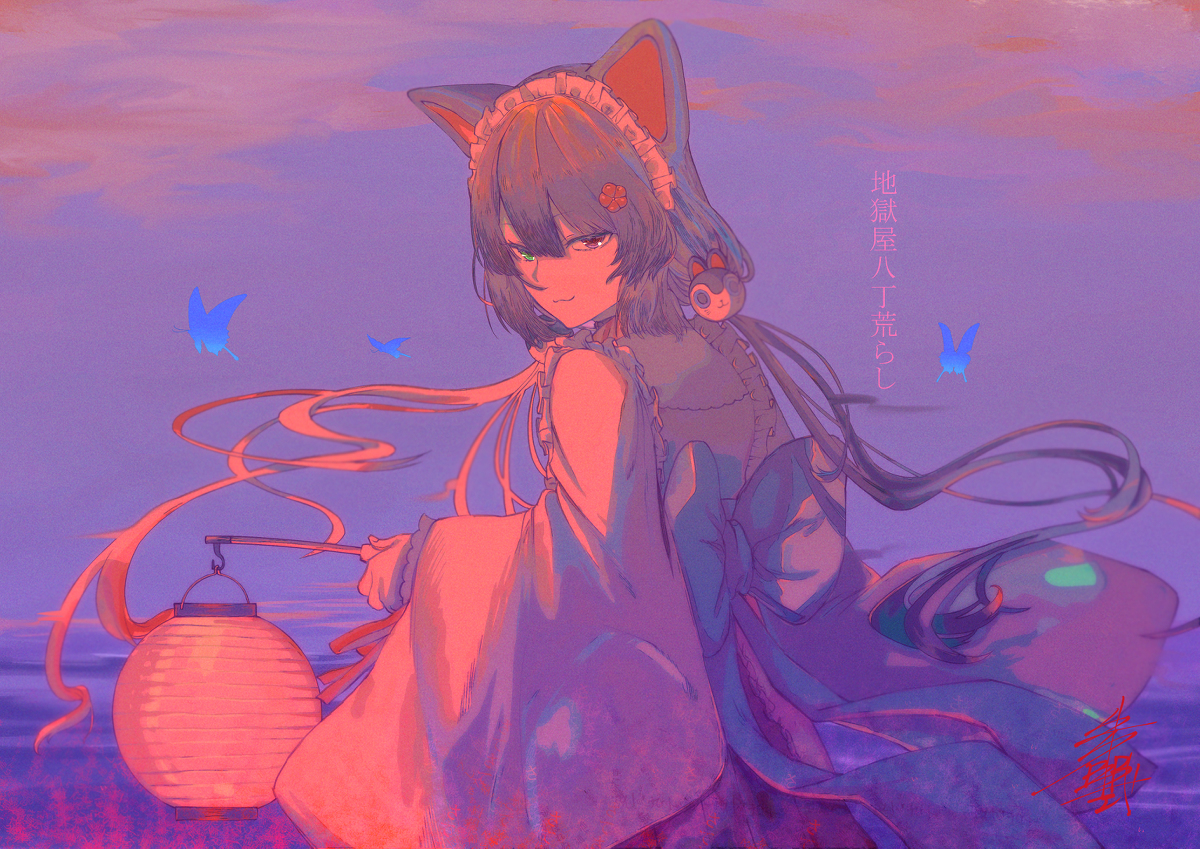 This is a pixiv picture whose title is 地獄屋八丁荒らし　戌亥とこ.