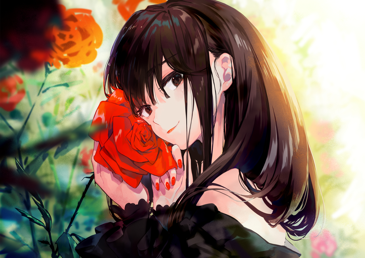 This is a pixiv picture whose title is 🌹.