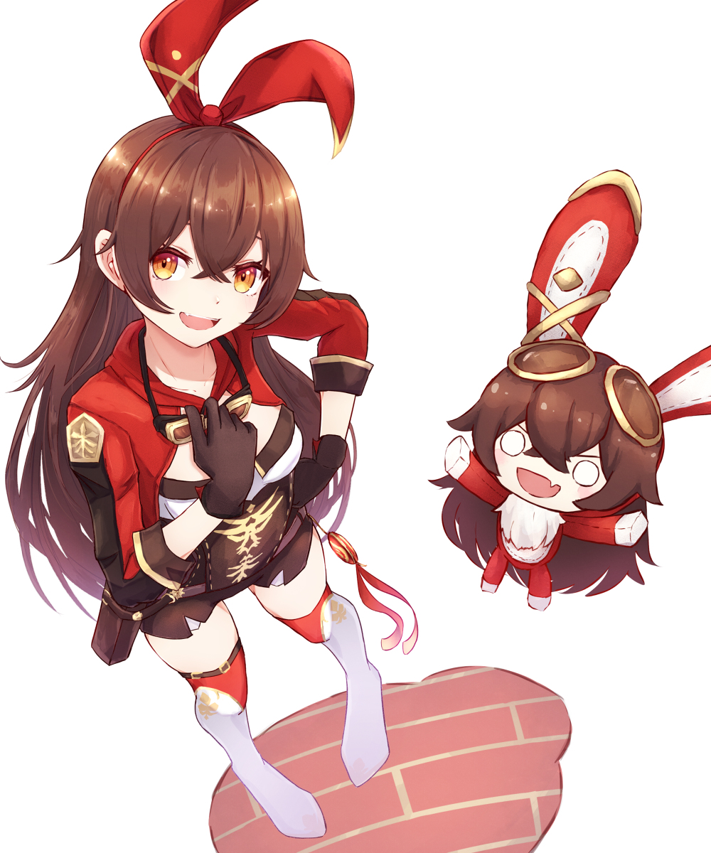 This is a pixiv picture whose title is アンバーとウサギ伯爵.