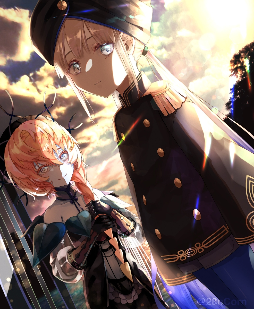 This is a pixiv picture whose title is 「さぁ、帰ろうかマスター。」.