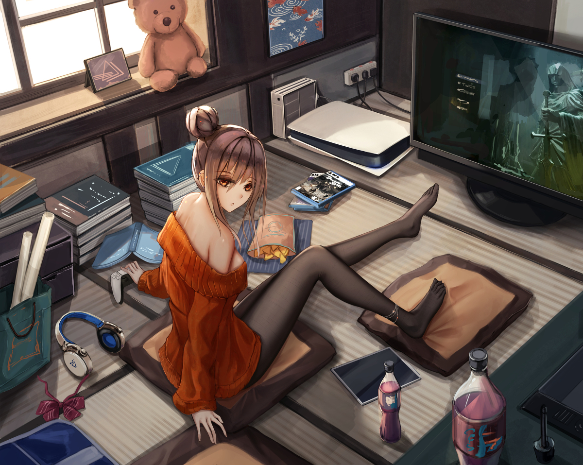 This is a pixiv picture whose title is 座って.