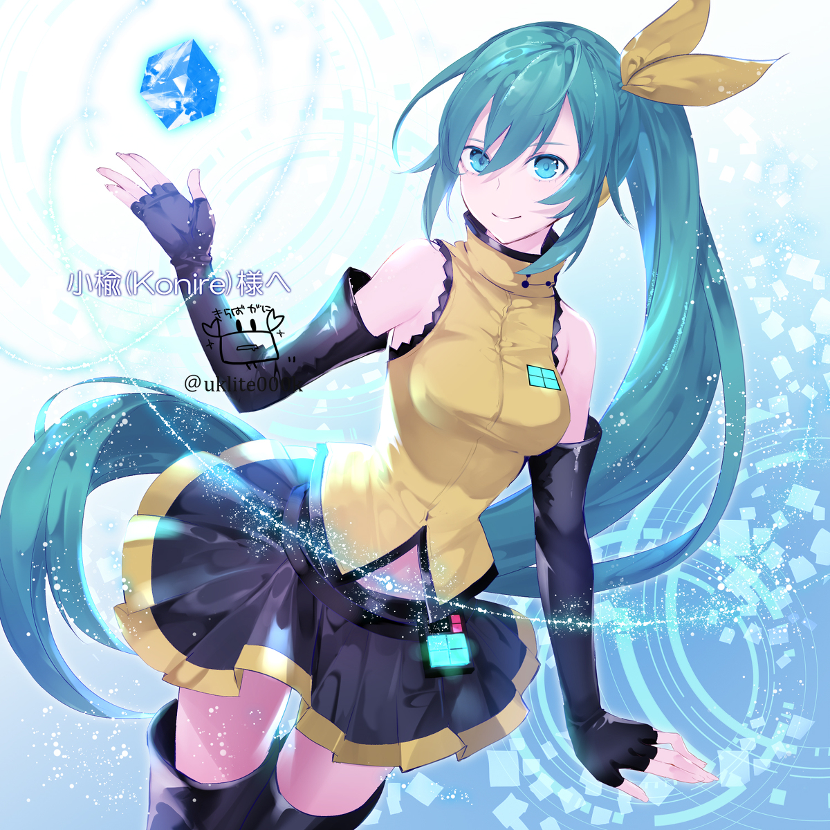 This is a pixiv picture whose title is 初音ミク.