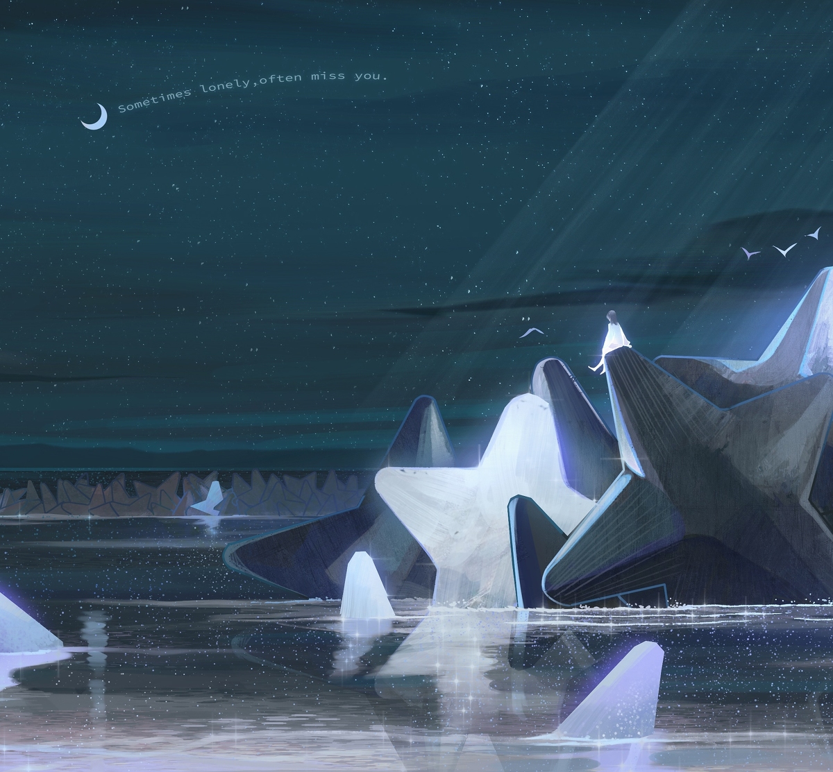 This is a pixiv picture whose title is 防浪堤.