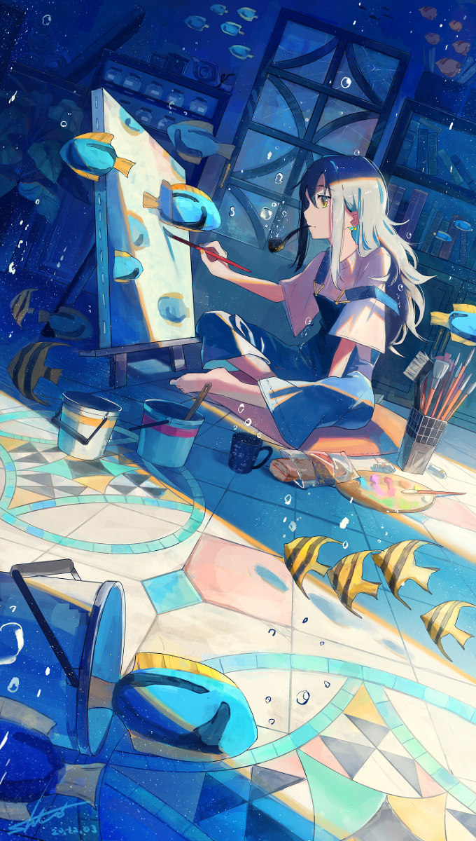 This is a pixiv picture whose title is 魔法の窓.
