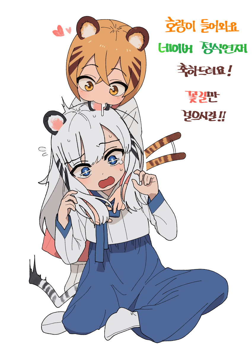 This is a pixiv picture whose title is 호랑이 들어와요 축전.