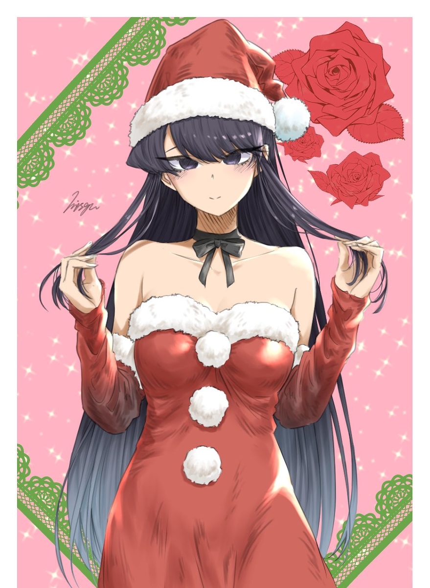 This is a pixiv picture whose title is 古見さんのクリスマス.