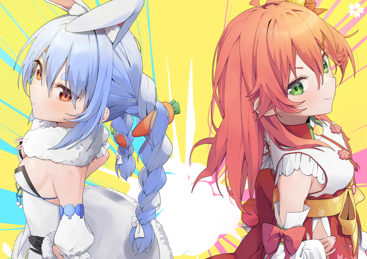This is a pixiv picture whose title is ぺこみこ.