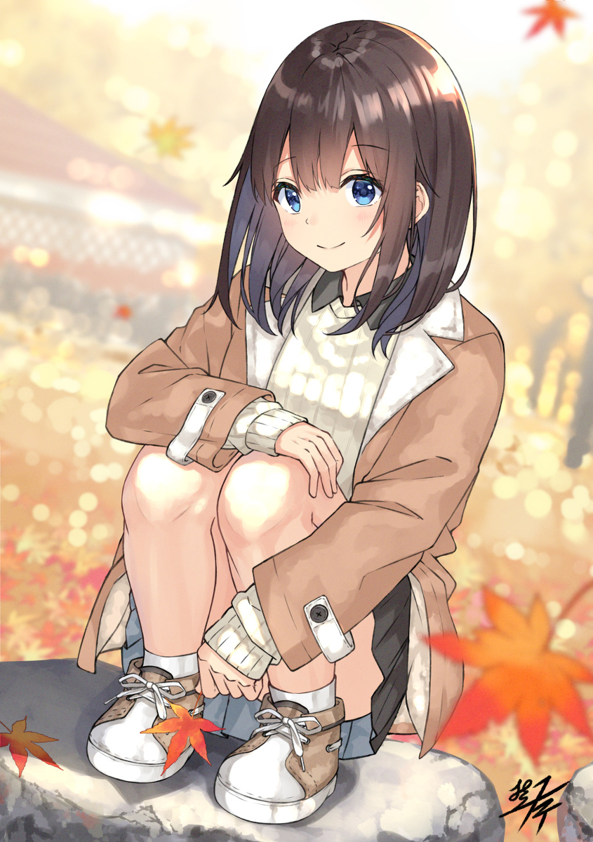 This is a pixiv picture whose title is 紅葉.