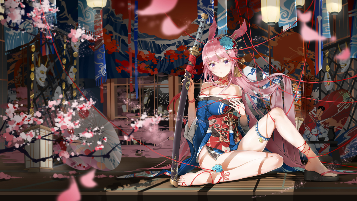 This is a pixiv picture whose title is 落樱的追忆.