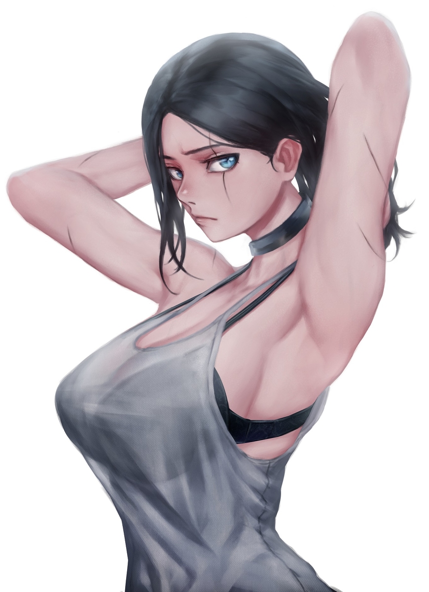 This is a pixiv picture whose title is her.