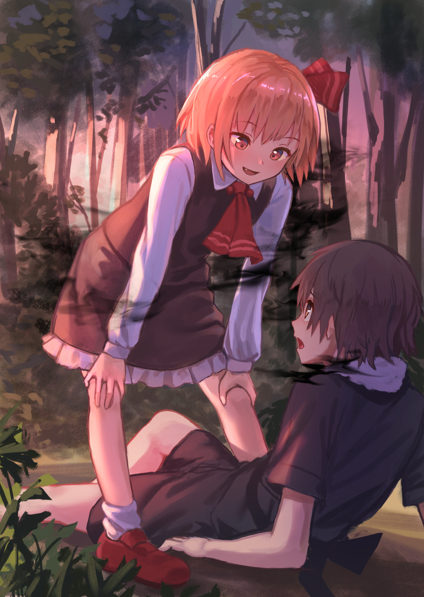 This is a pixiv picture whose title is どうして逃げるの？.