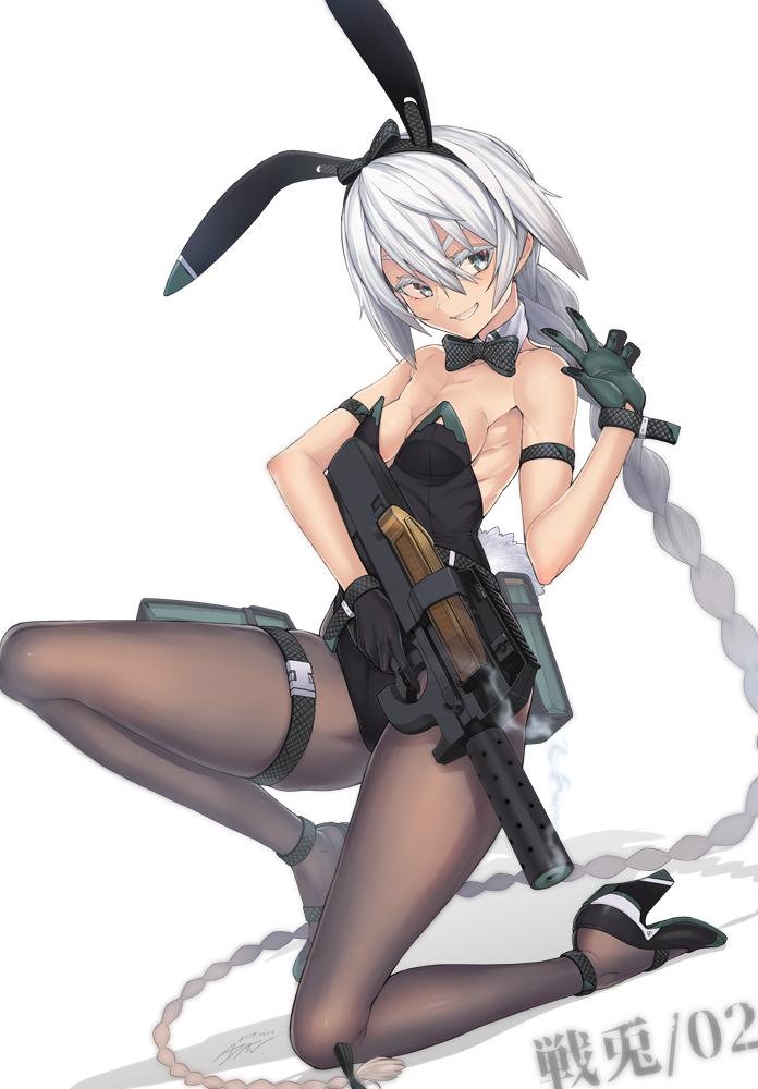 This is a pixiv picture whose title is 戦闘バニー【戦兎０2】.