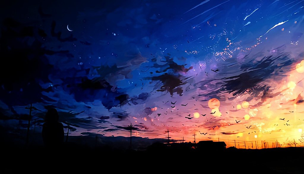 This is a pixiv picture whose title is 夕刻と冬.