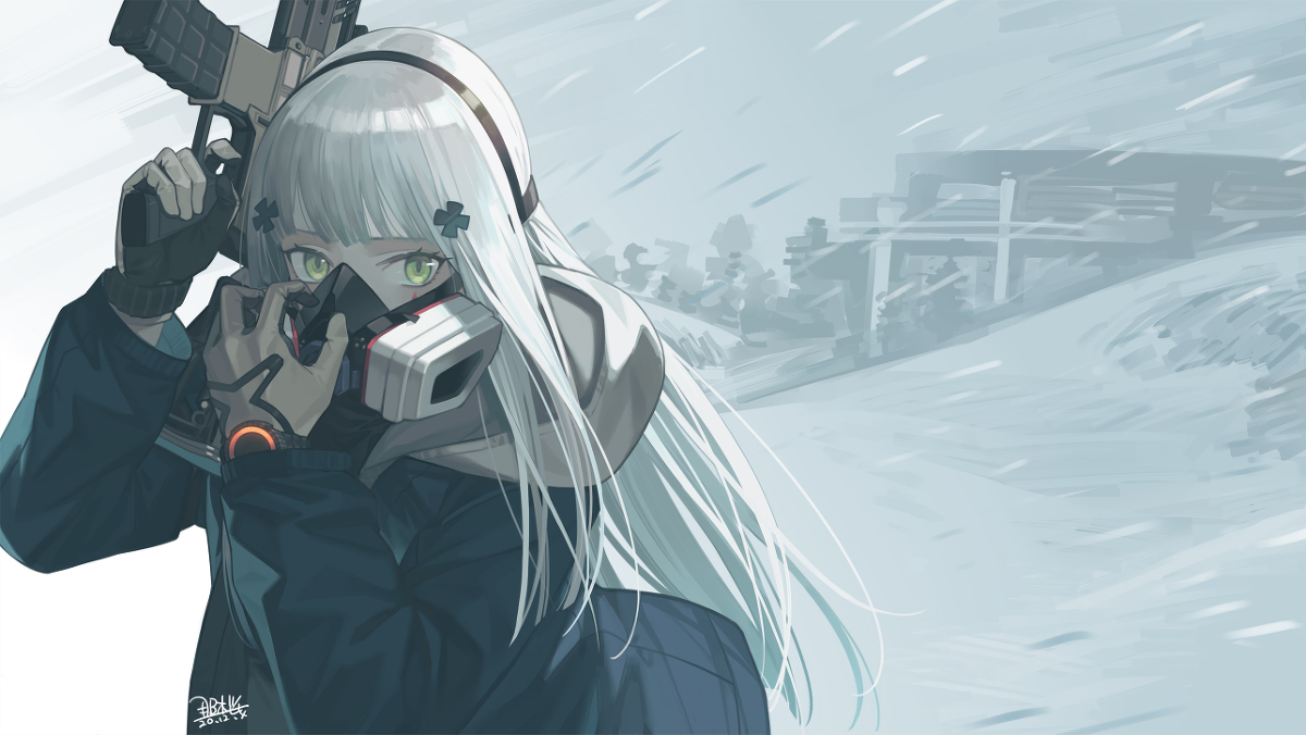 This is a pixiv picture whose title is HK416.