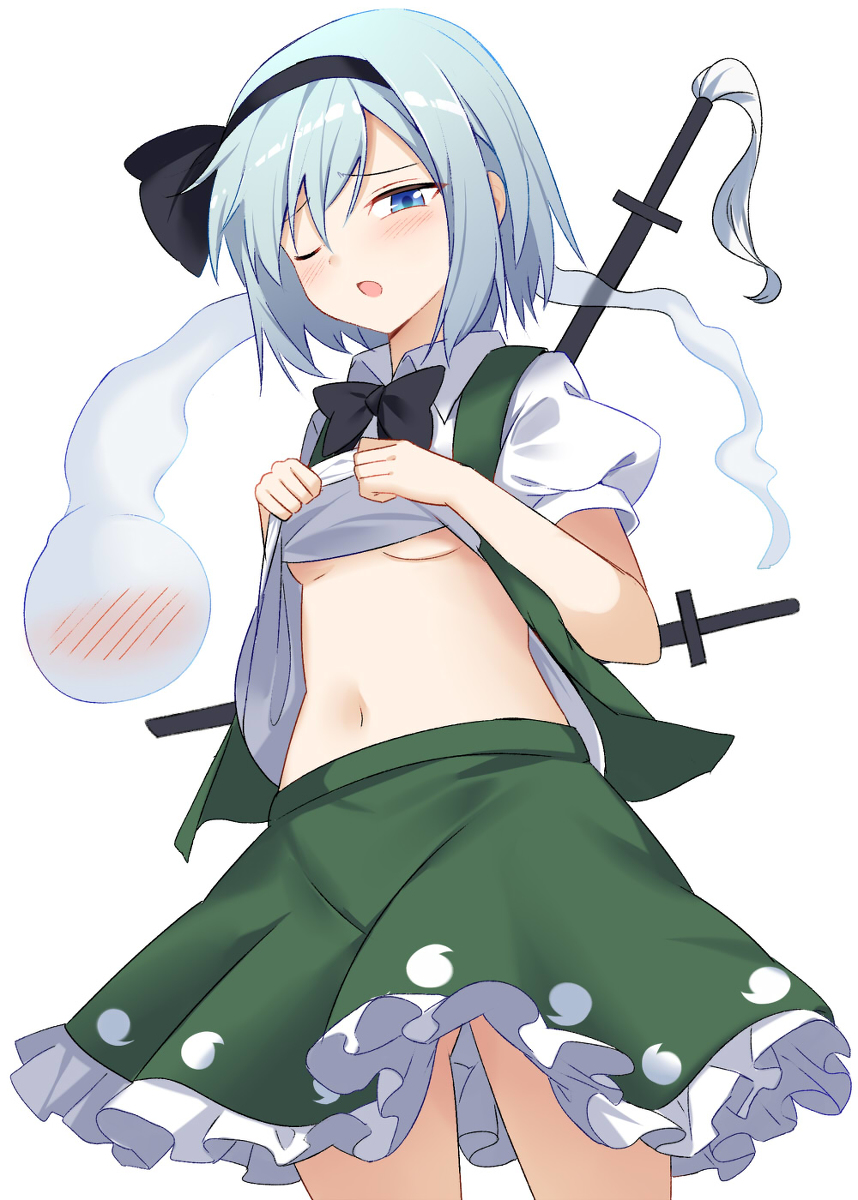 This is a pixiv picture whose title is 「こ…これで許してくれますか？」ぺろん.