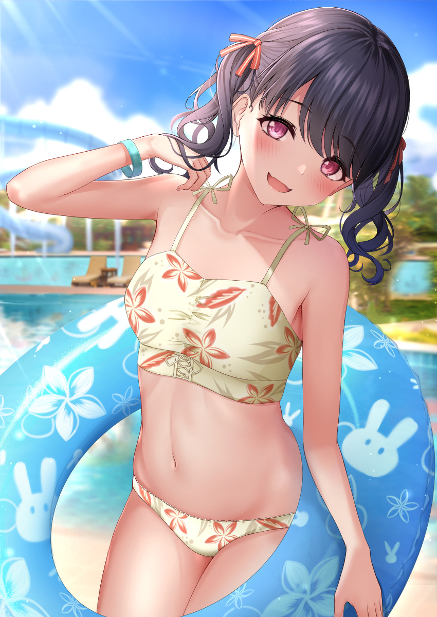 This is a pixiv picture whose title is 私の水着…ど、どうですか？.