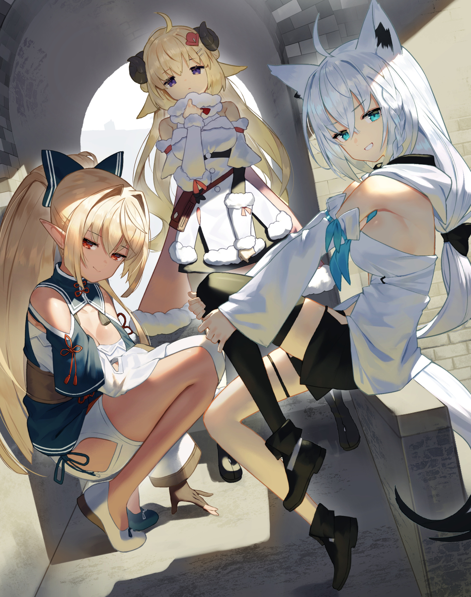 This is a pixiv picture whose title is バカタレ共.