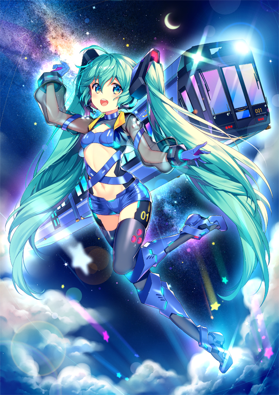 This is a pixiv picture whose title is MIKU FLYER-Evo.Ⅱ.