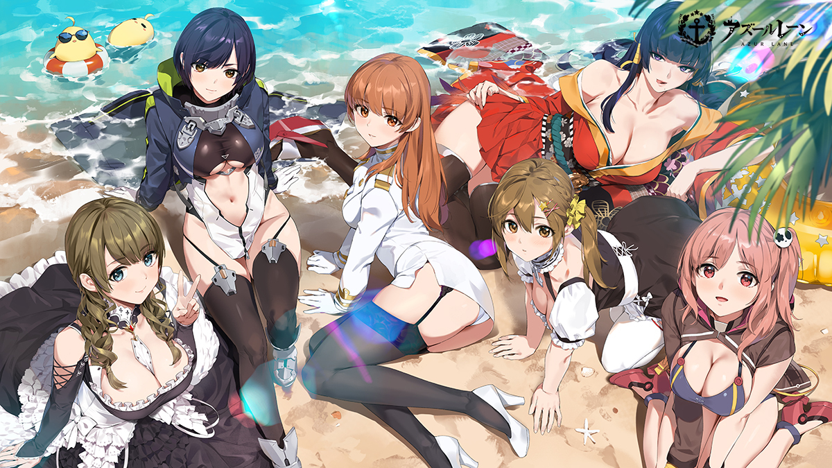 This is a pixiv picture whose title is DOAXVV x アズールレーン.