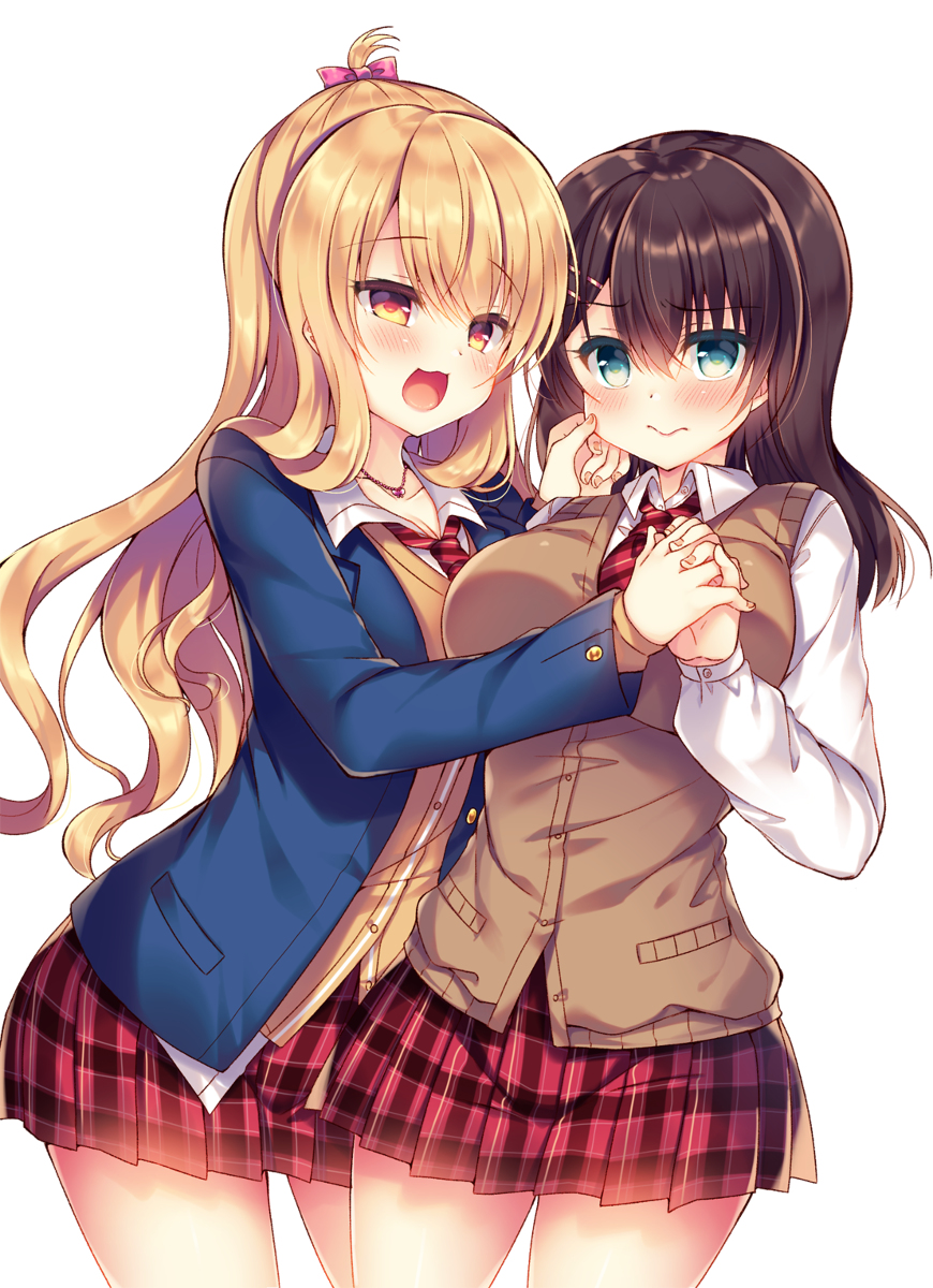 This is a pixiv picture whose title is 「百合ラブスレイブふたりだけの放課後」連載スタートです！.