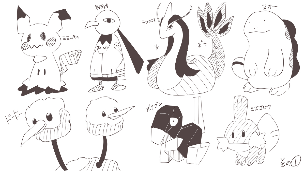 This is a pixiv picture whose title is ポケモン落書きまとめその2.