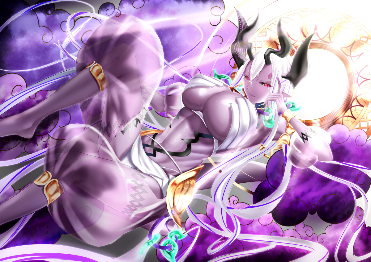 This is a pixiv picture whose title is 伊吹童子.