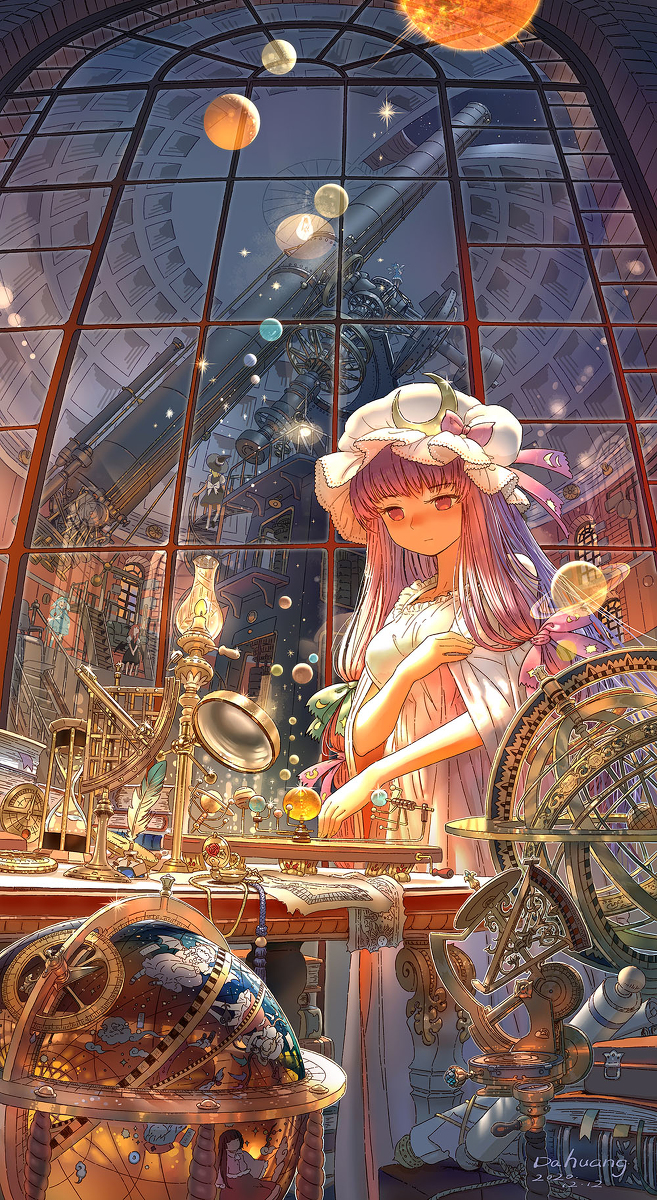 This is a pixiv picture whose title is 大黄画的-占星少女.
