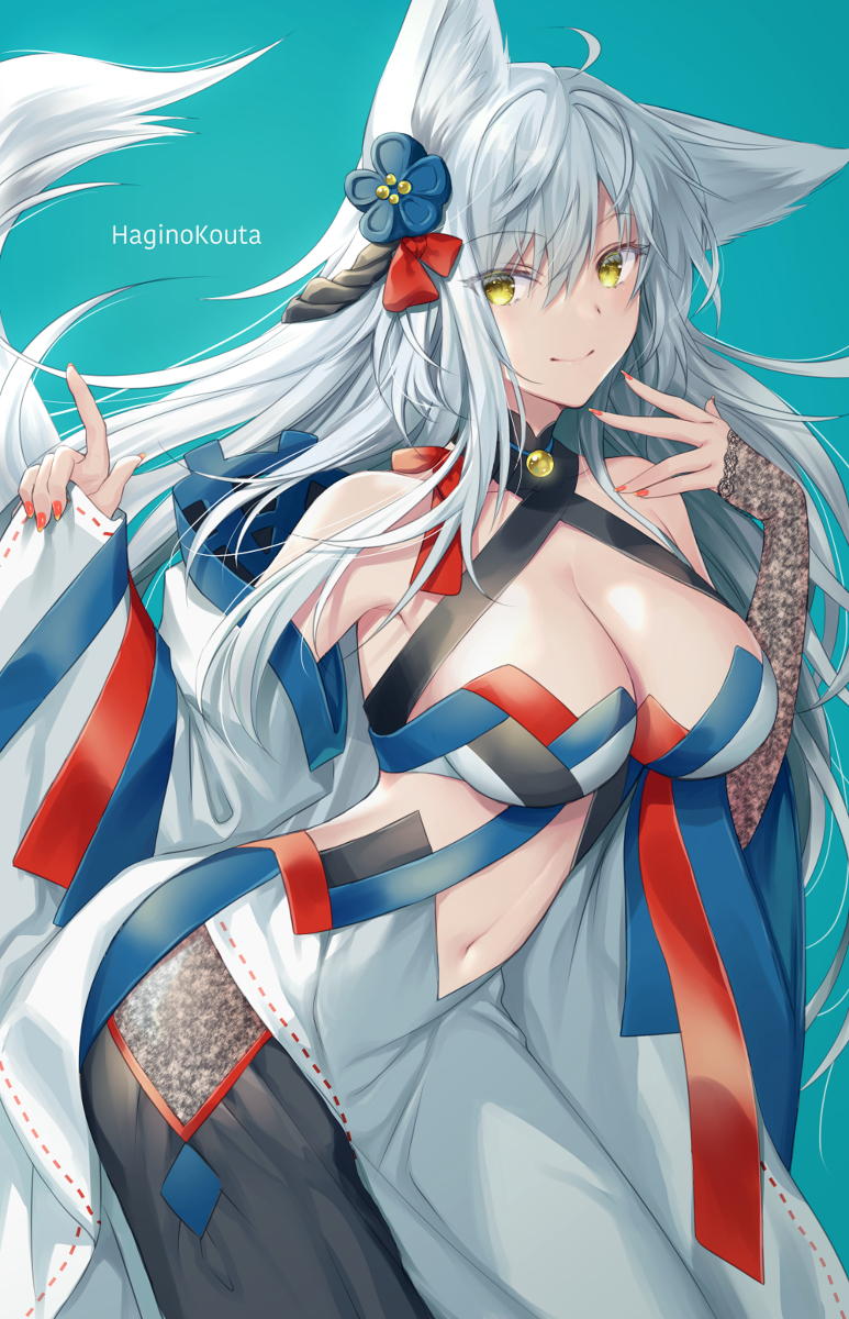 This is a pixiv picture whose title is 銀狐.