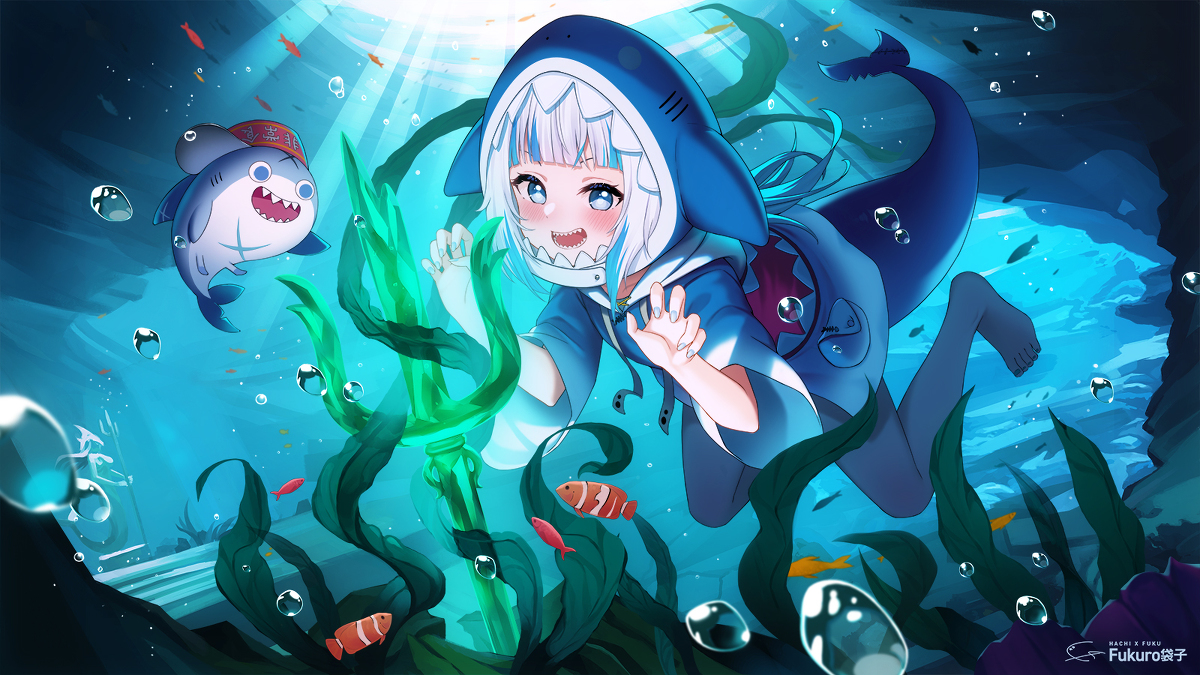 This is a pixiv picture whose title is GawrGura.