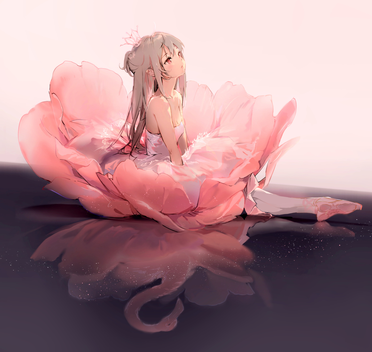 This is a pixiv picture whose title is 夢見るフラミンゴ.