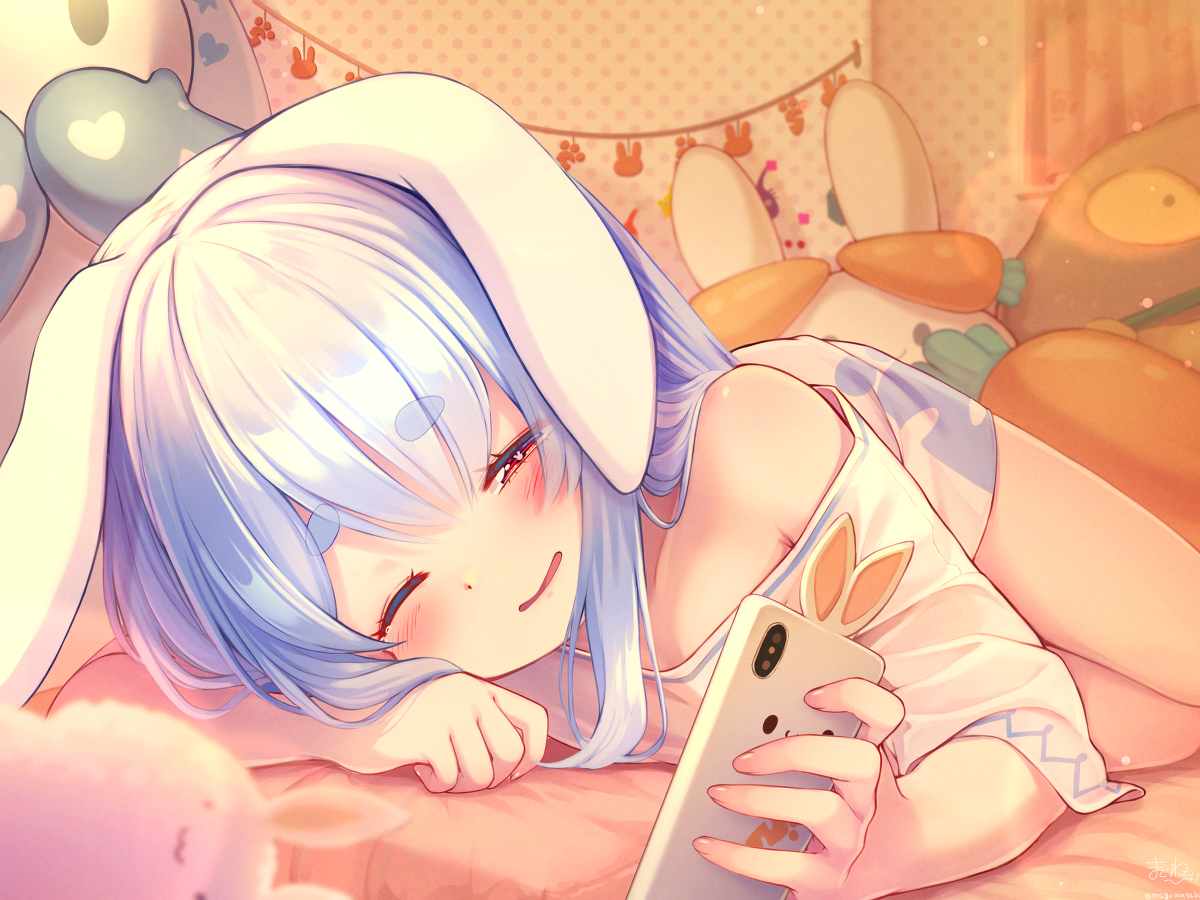 This is a pixiv picture whose title is ねむたくなるぺこらさん.