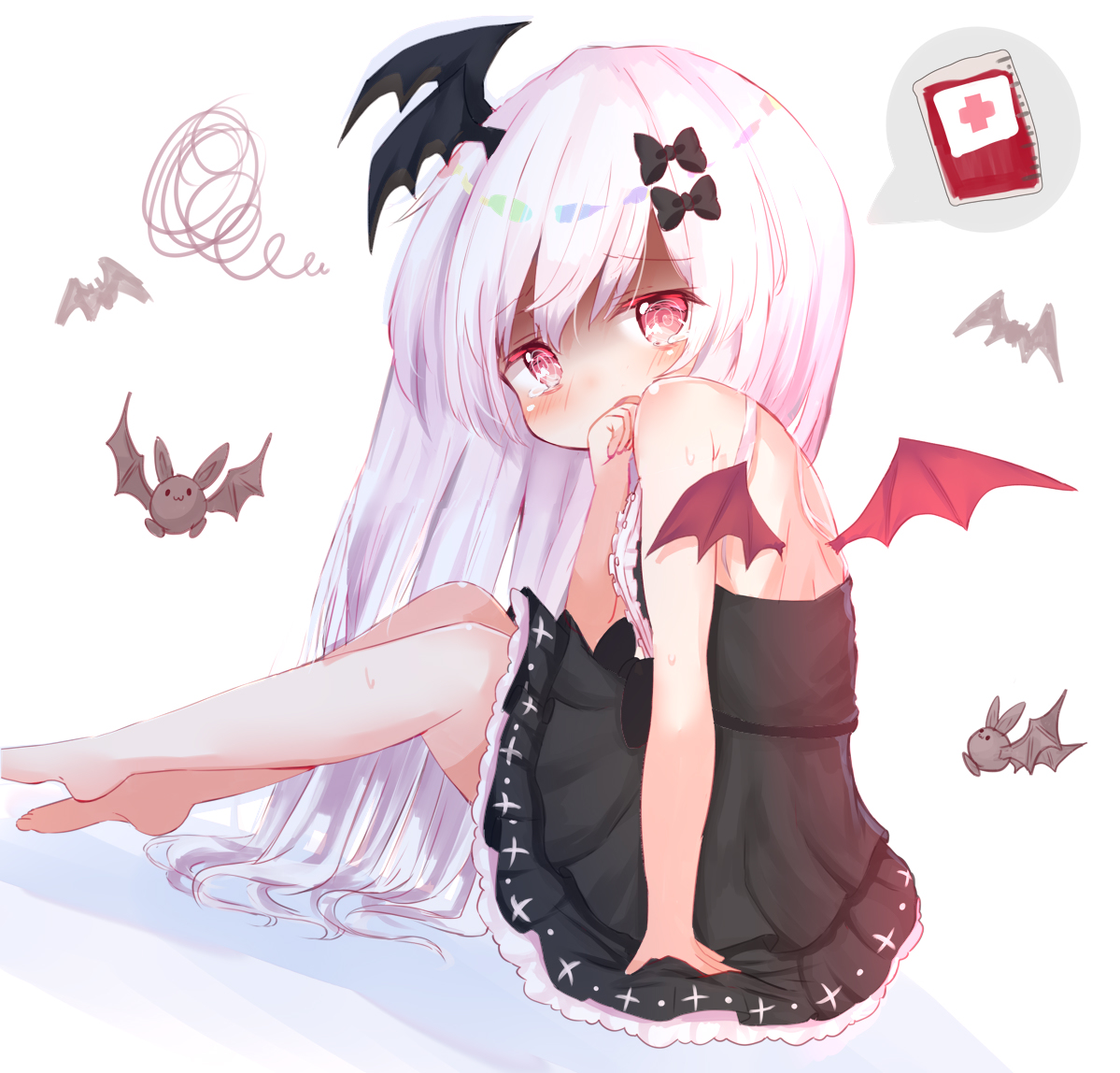 This is a pixiv picture whose title is 貧血気味の吸血鬼.