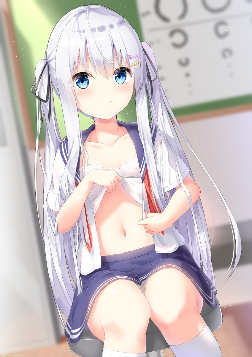 This is a pixiv picture whose title is 身体測定JC.