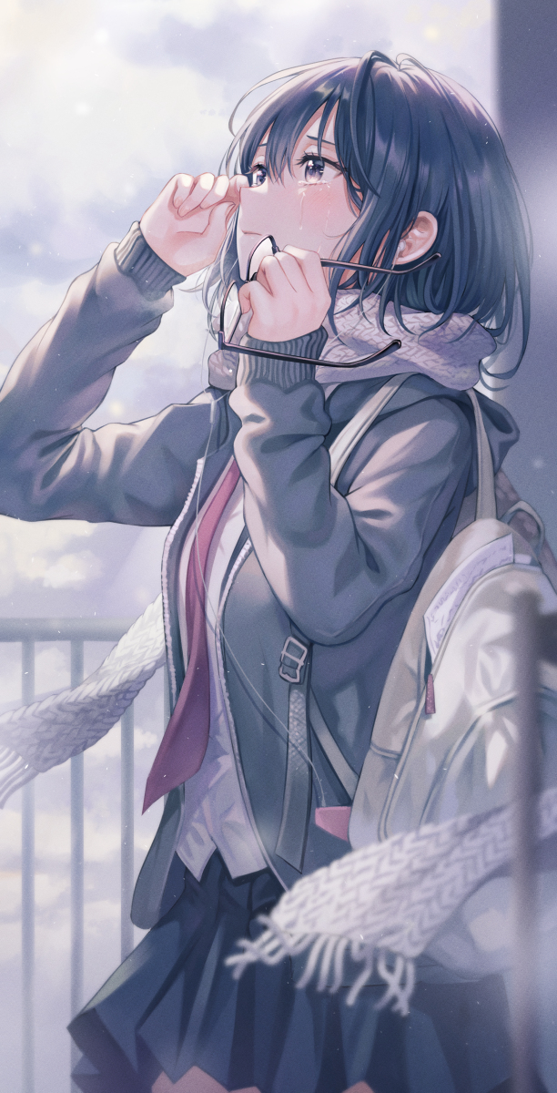 This is a pixiv picture whose title is 泣いちゃだめ.