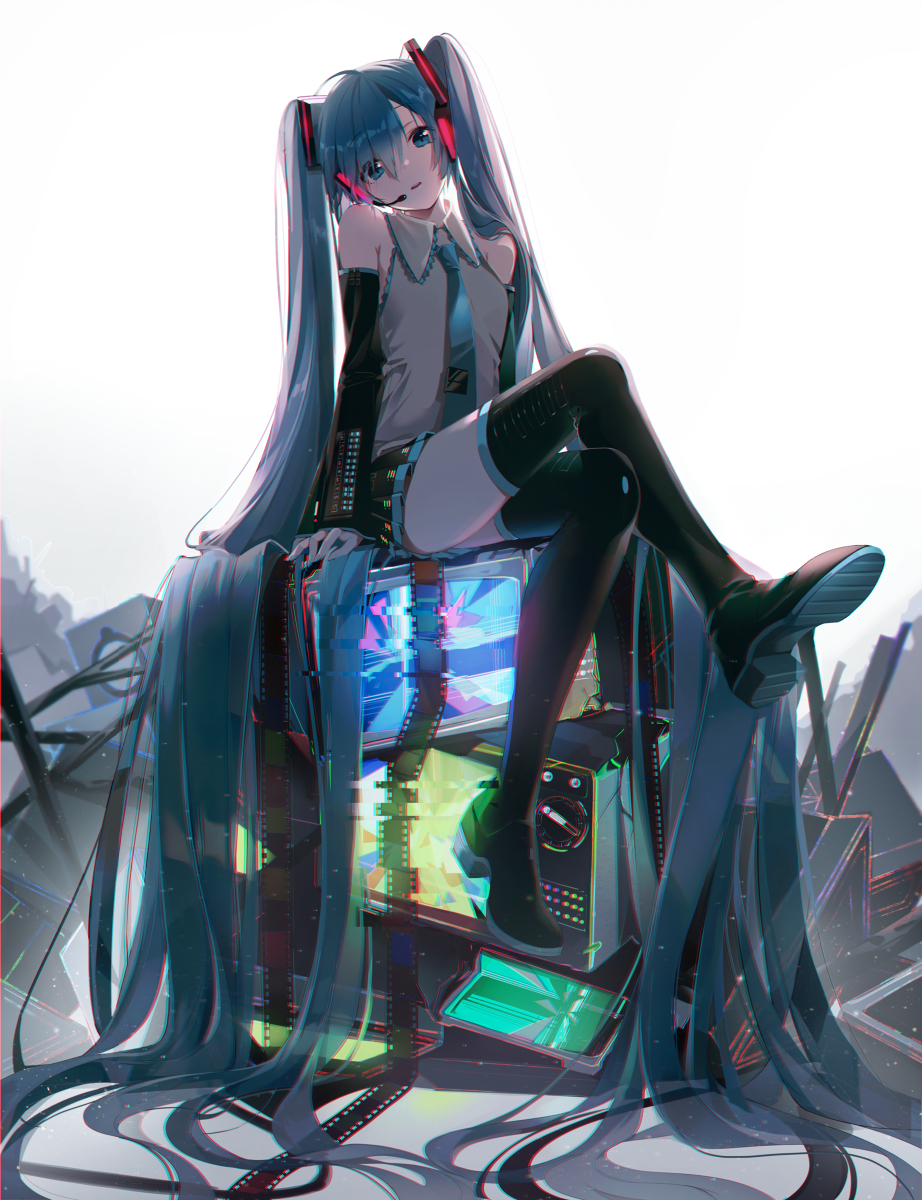 This is a pixiv picture whose title is miku.