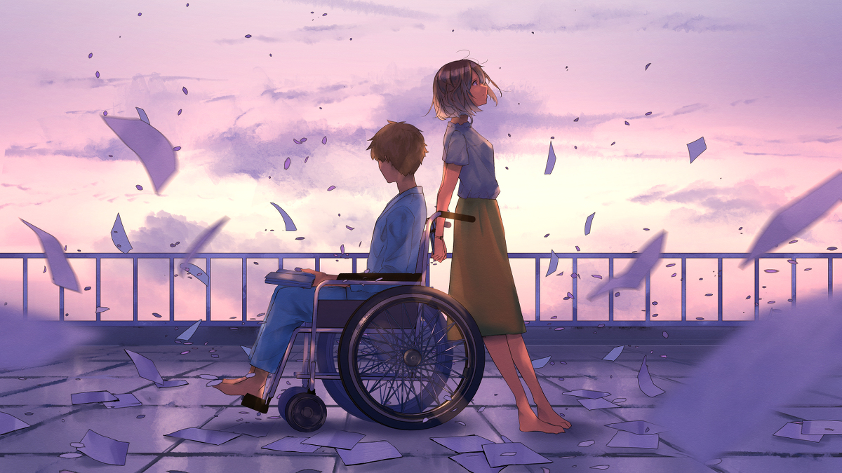 This is a pixiv picture whose title is MVイラスト「飞鸟和蝉　covered by 鹿乃」.