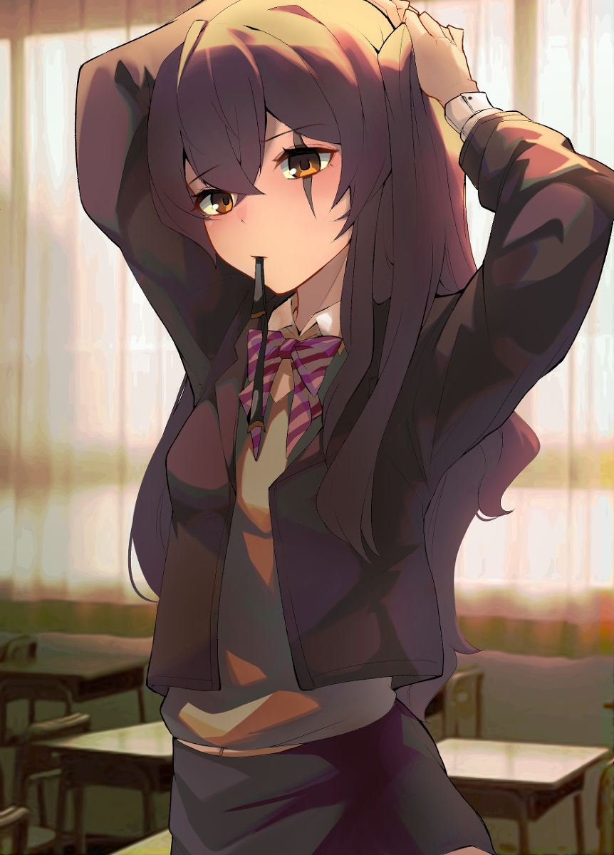 This is a pixiv picture whose title is 制服 ump45.