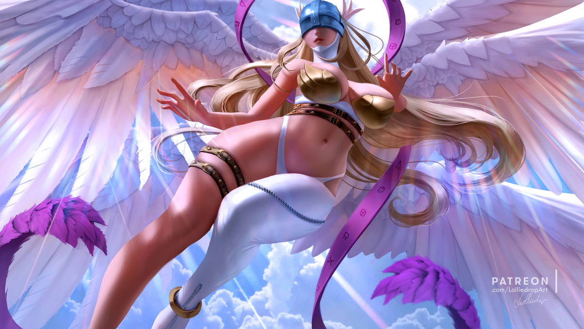 This is a pixiv picture whose title is Angewomon.