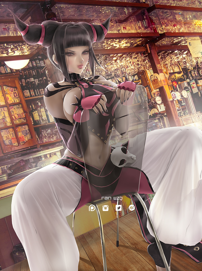 This is a pixiv picture whose title is Street Fighter Juri 街霸蛛俐.