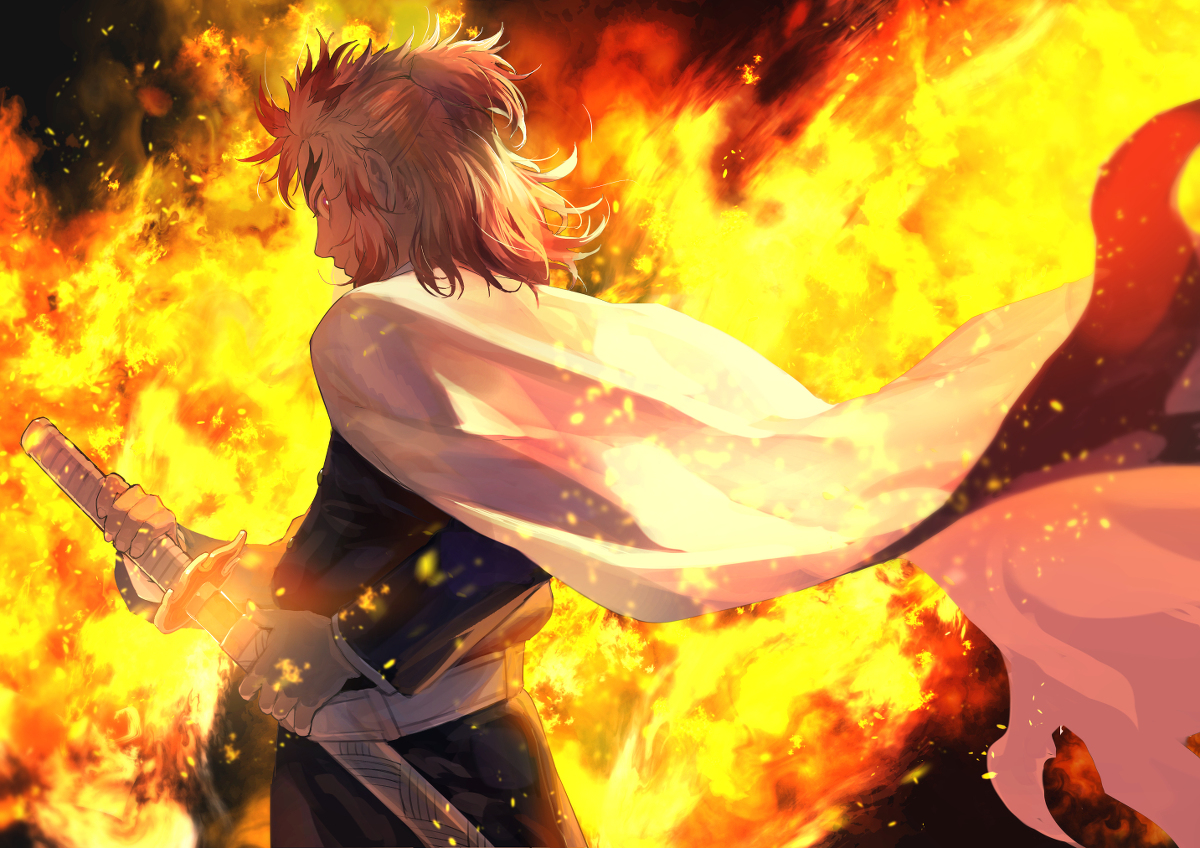 This is a pixiv picture whose title is 煉獄さん.