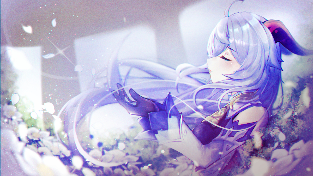 This is a pixiv picture whose title is 甘雨.