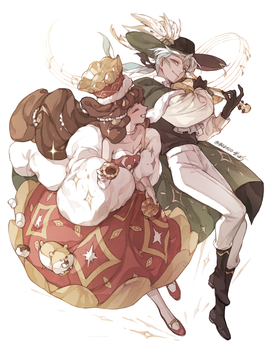 This is a pixiv picture whose title is Love❤💚.