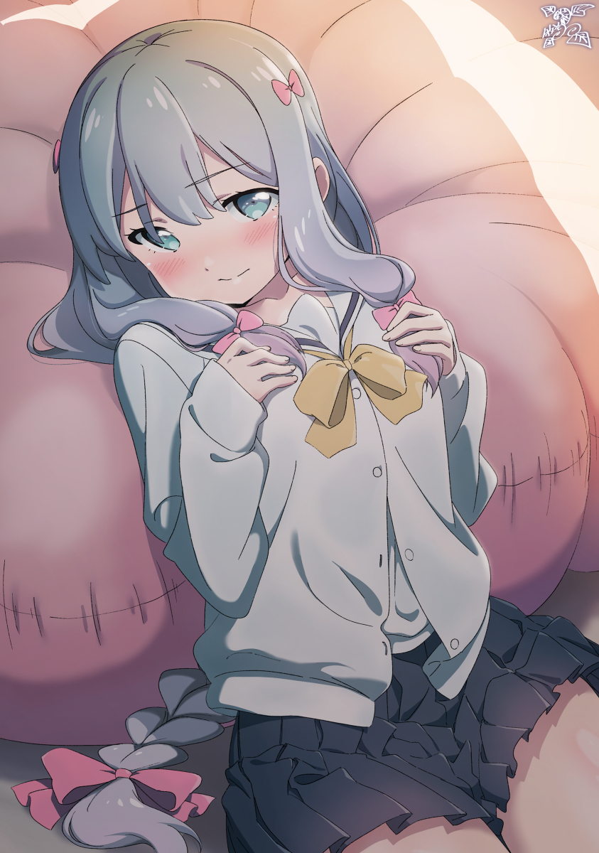 This is a pixiv picture whose title is 制服紗霧.