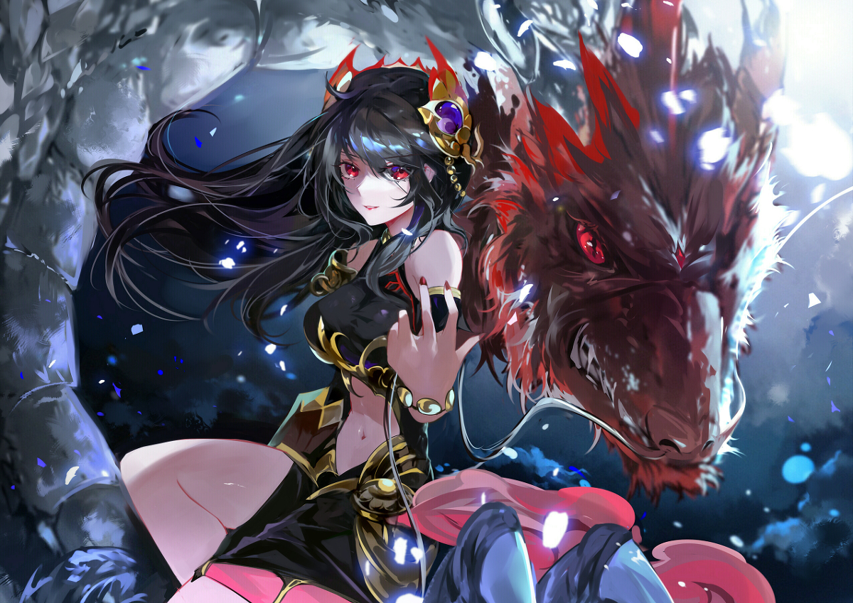 This is a pixiv picture whose title is 龍.