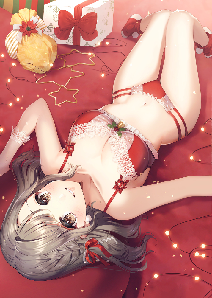 This is a pixiv picture whose title is クリスマスランジェリ～.