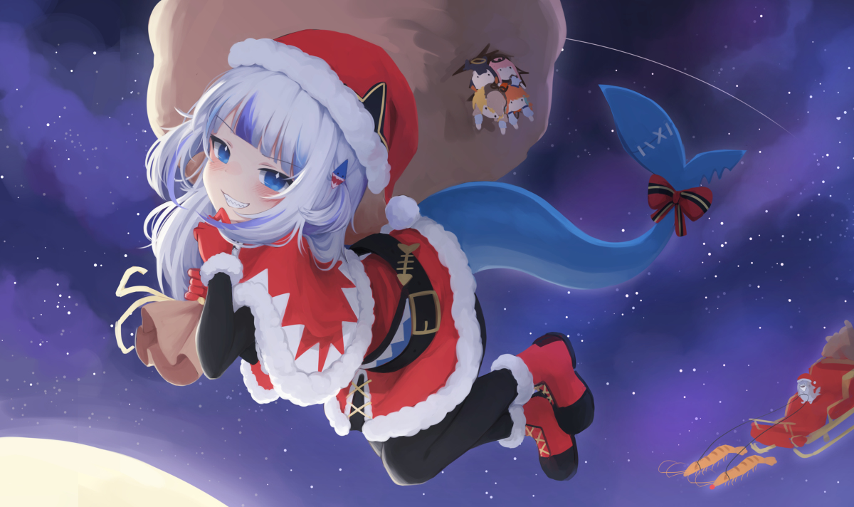 This is a pixiv picture whose title is santa gura.