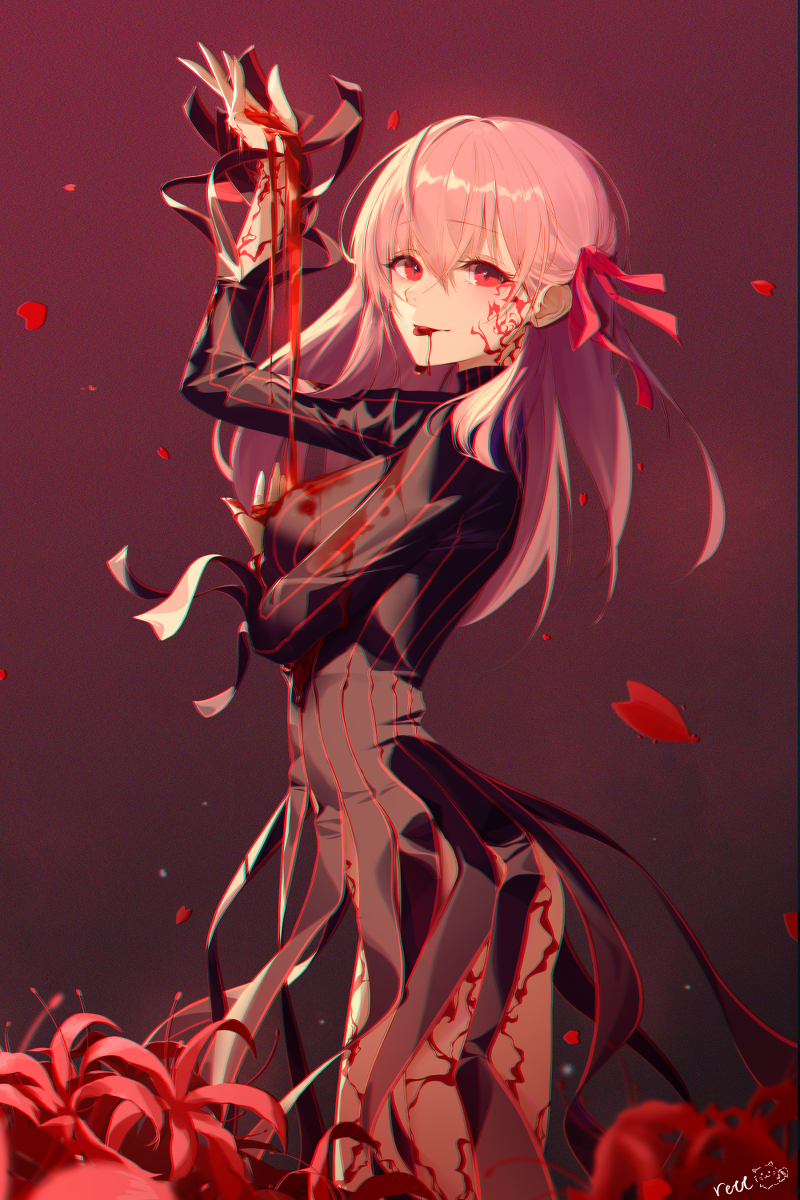 This is a pixiv picture whose title is 黒桜.