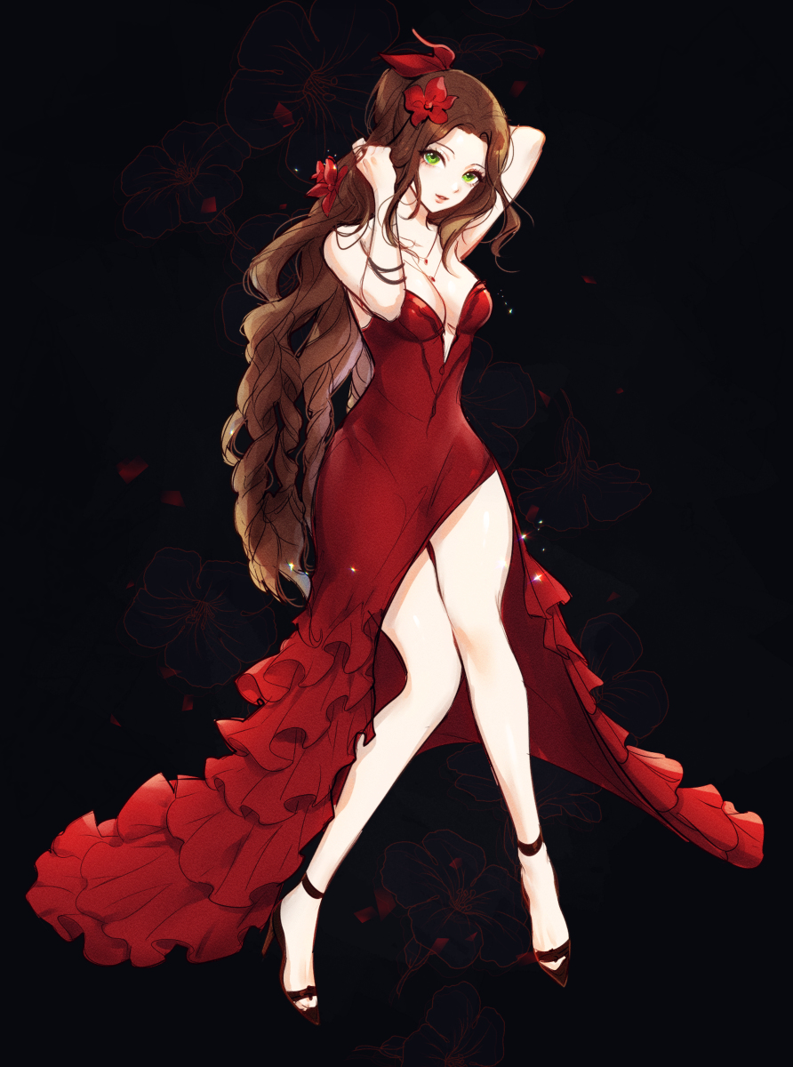 This is a pixiv picture whose title is エアリス.