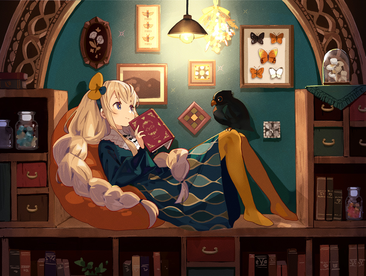 This is a pixiv picture whose title is 📕.
